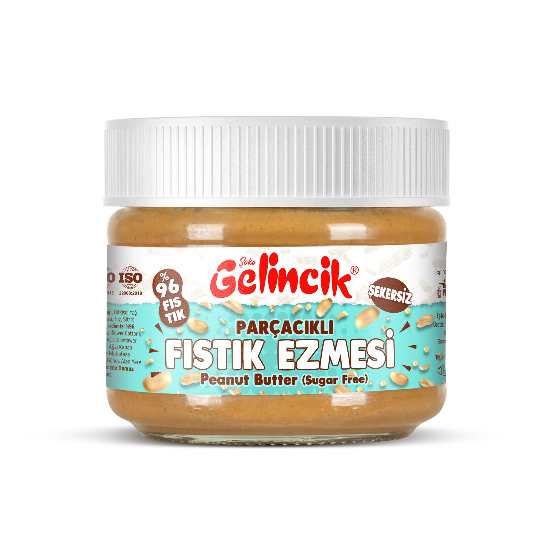 Gelincik Şekersiz Parçacıklı Fıstık Ezmesi 320 g - 