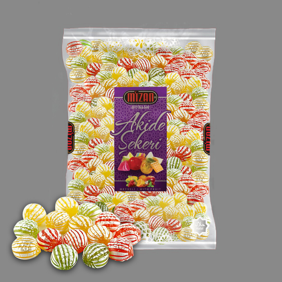 Mizan Sade Çizgili Bonbon Akide Şekeri 350 g - 